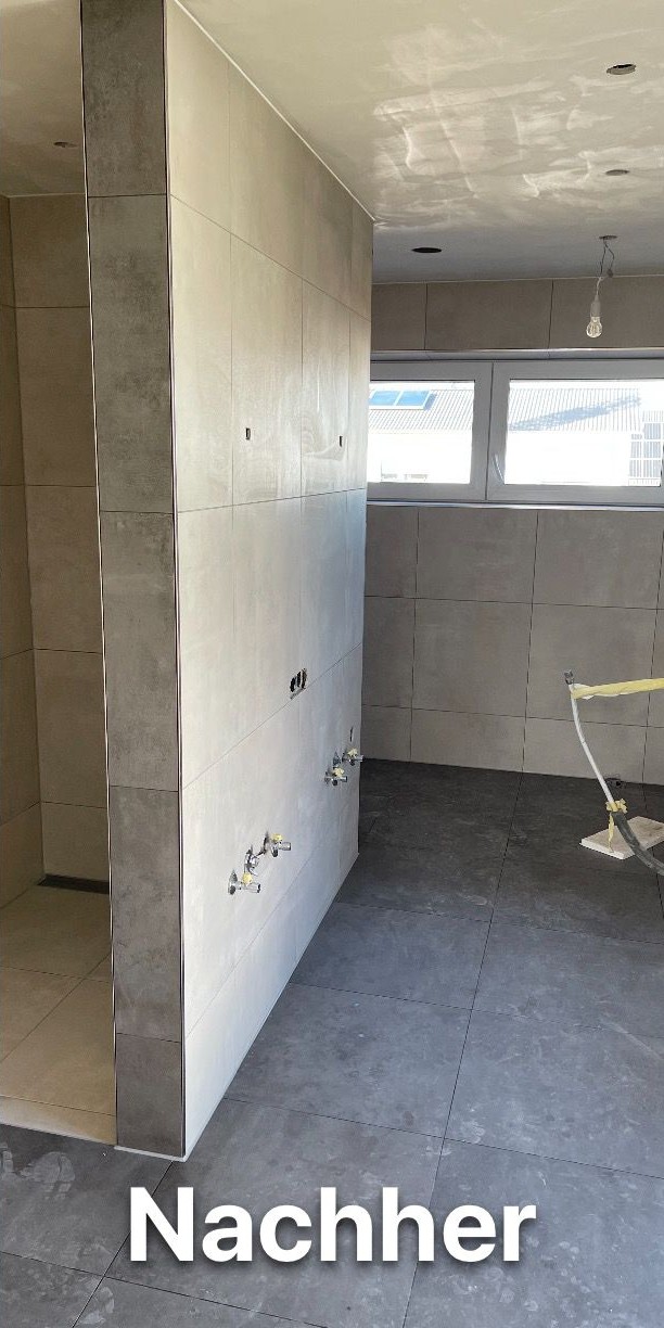 Badezimmer Fliesen Nachher
