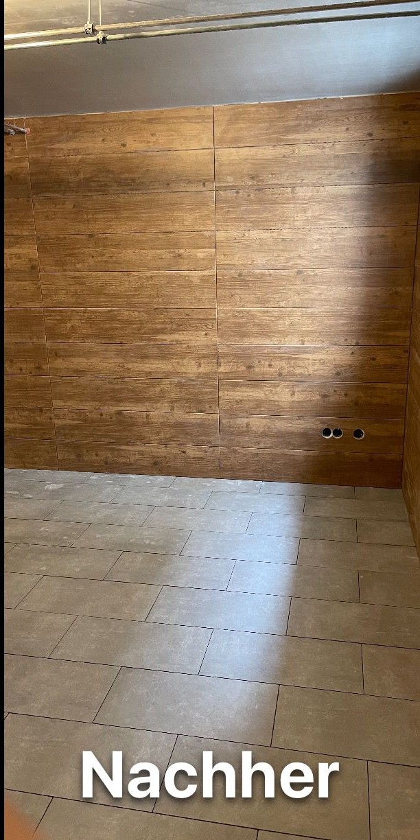 Keller Holzverkleidung Nachher